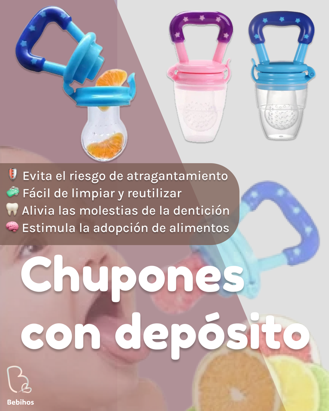 Chupón con depósito para niños